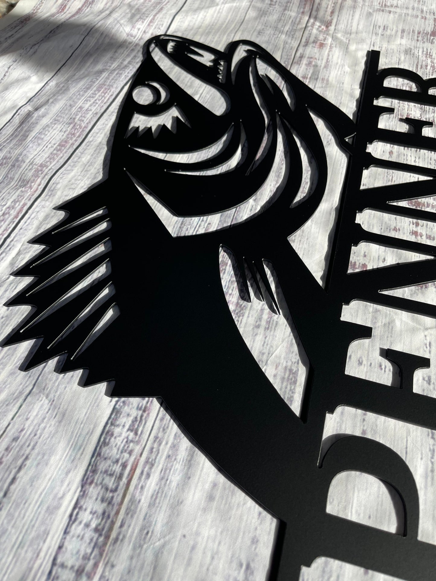 Steel Walleye Custom Name Sign