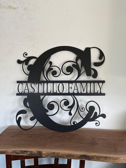 Custom Steel Family Monogram 22 inch