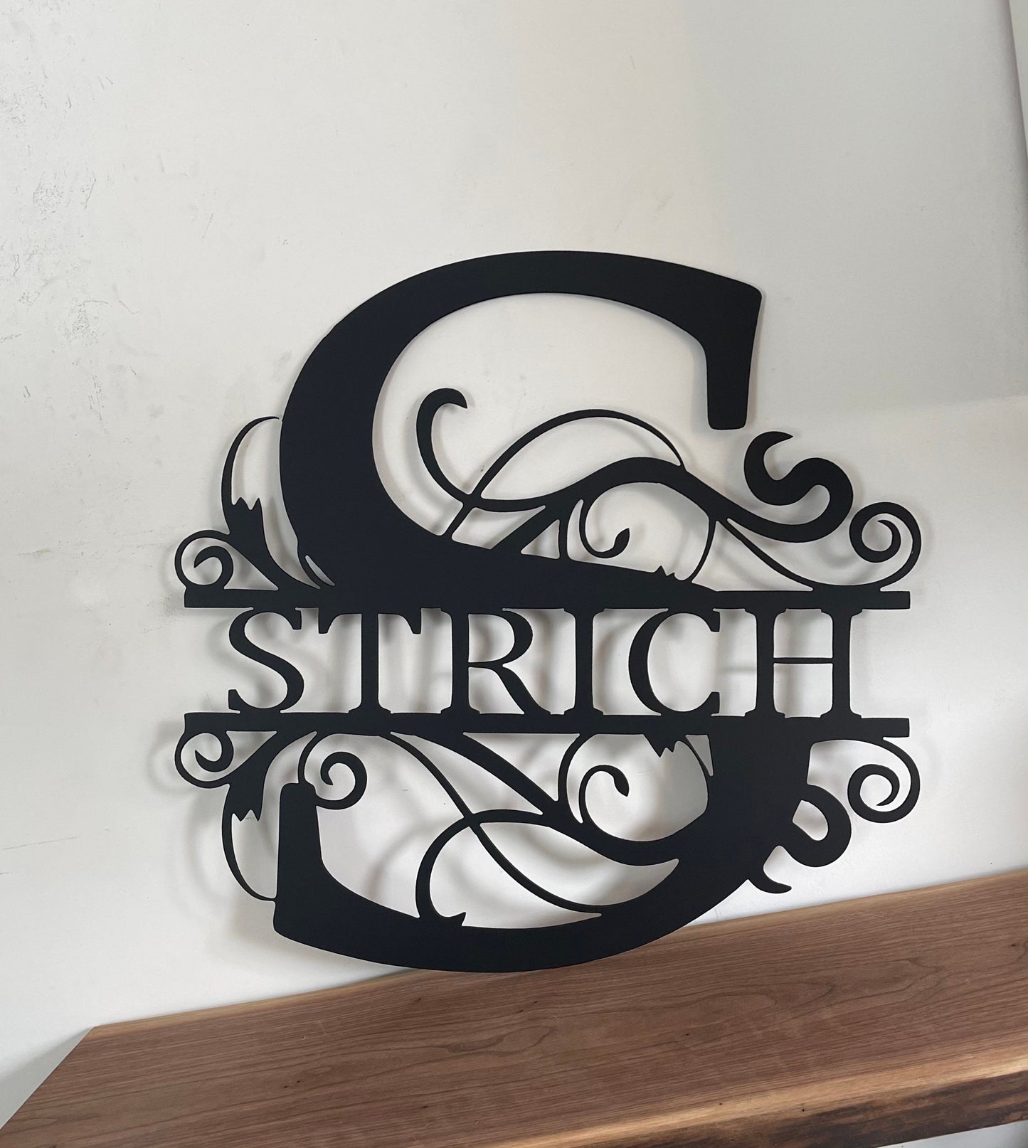 Personalized Family Name Metal Sign | Metal Name Monogram with Established Date | Housewarming  Wedding Gift | Metal Monogram Sign