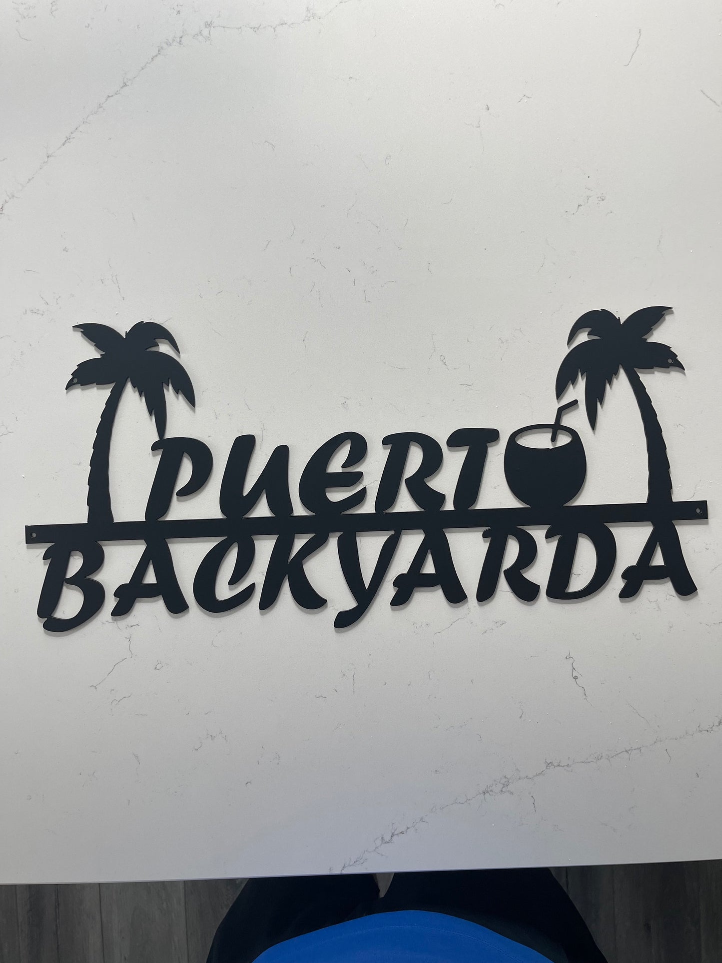 Metal Sign, Puerto Barkyarda, Backyard Steel 20 inch