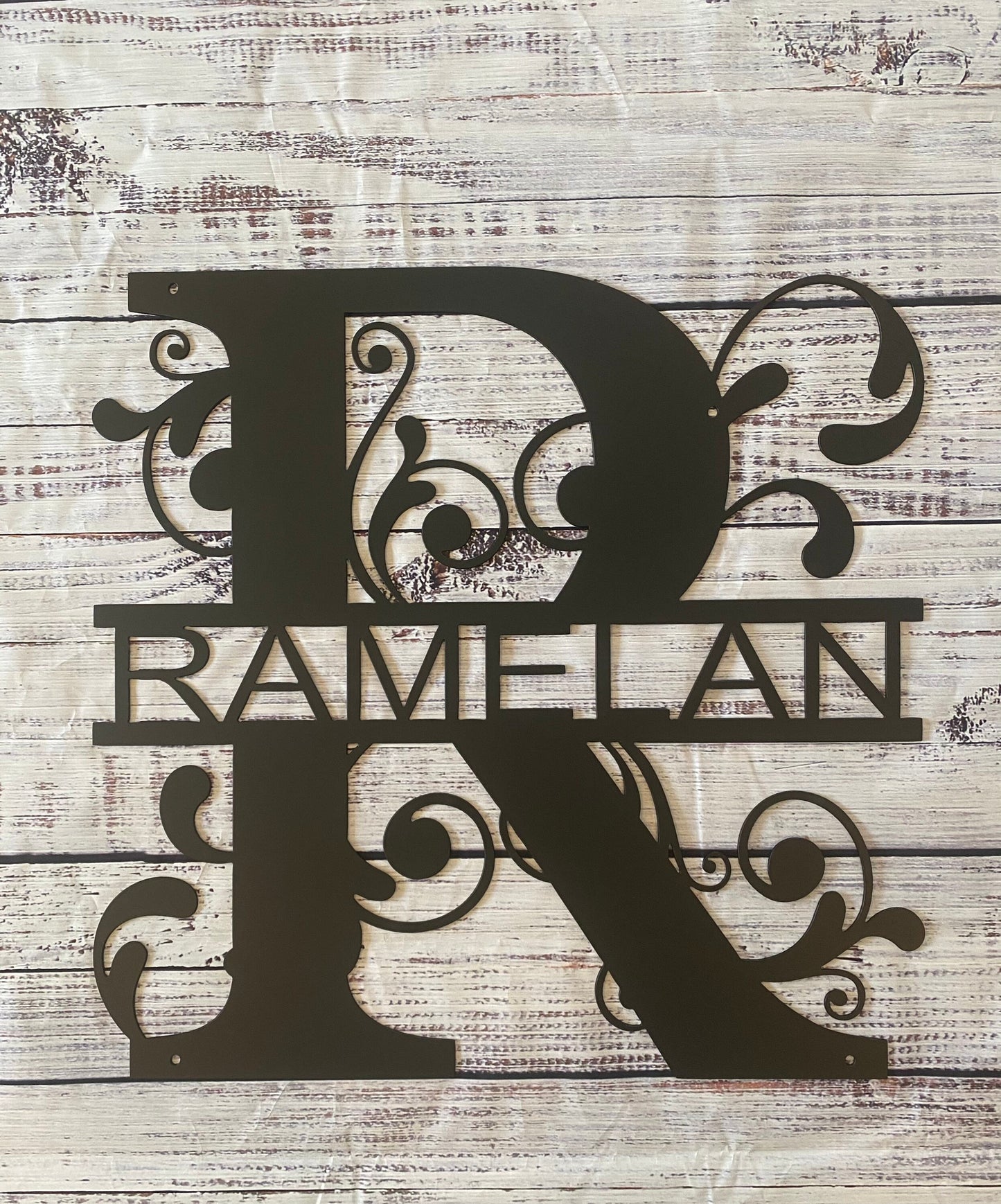 Custom Steel Family Monogram 22 inch