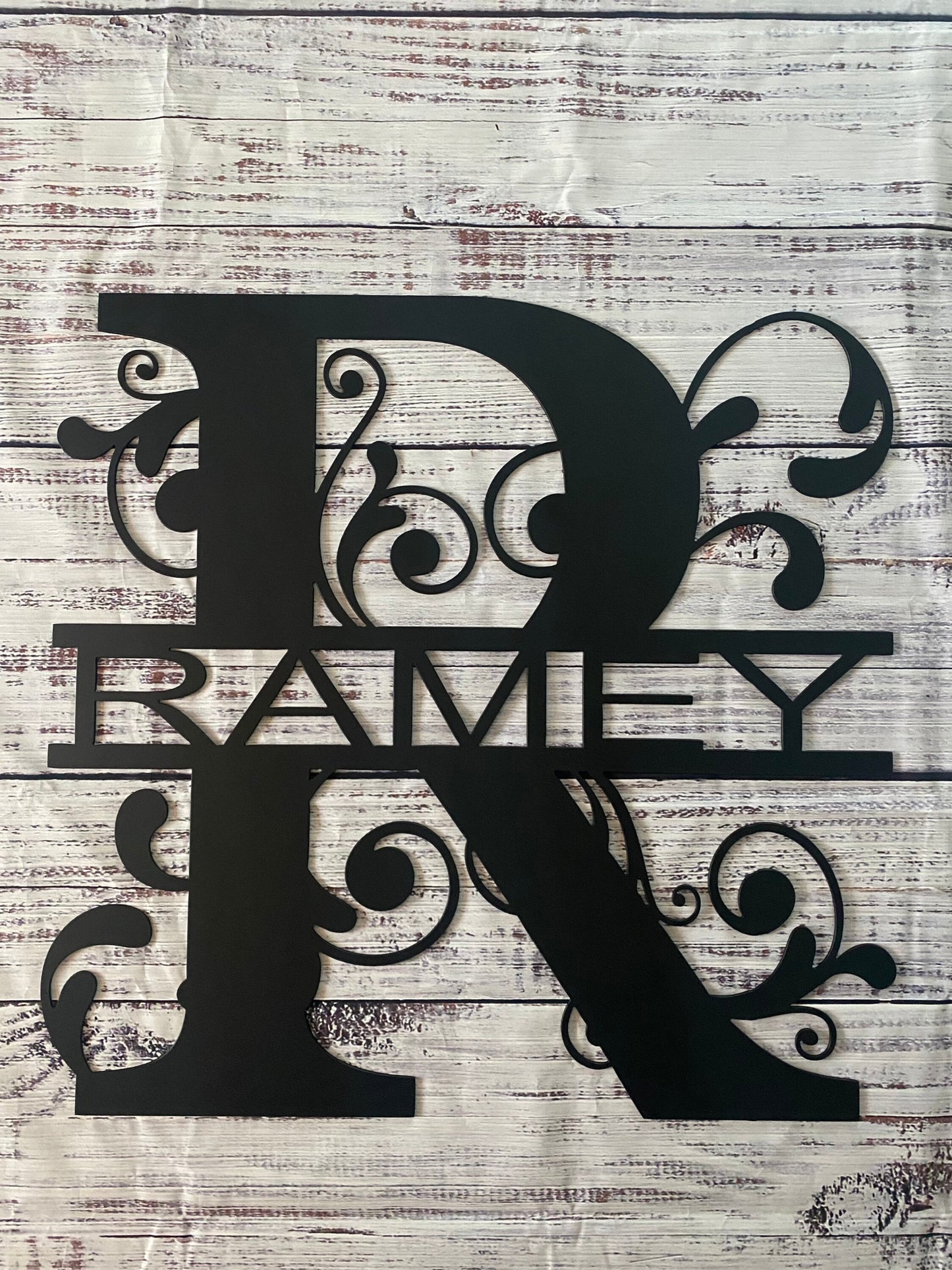 Custom Steel Family Monogram 22 inch