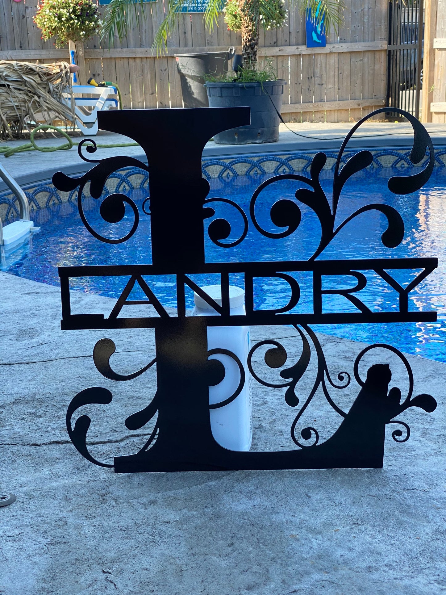 Custom Steel Family Monogram 22 inch